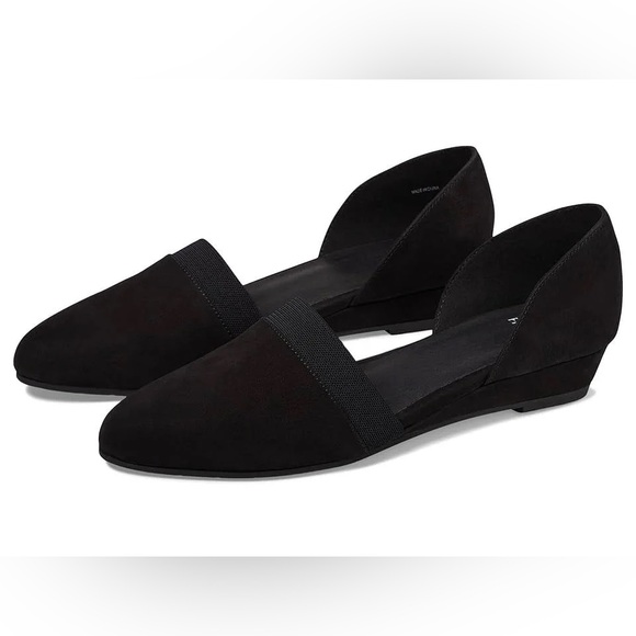 Eileen Fisher Black Ida D'orsay Ballerina Flats US Size 7 - Picture 1 of 10